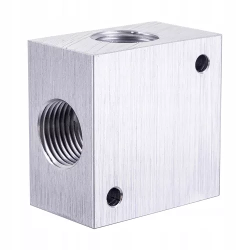 Distribuitor pneumatic aer aluminiu, 4 porturi, filet 1/2"