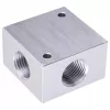 Distribuitor pneumatic aer aluminiu, 4 porturi, filet 1/2"