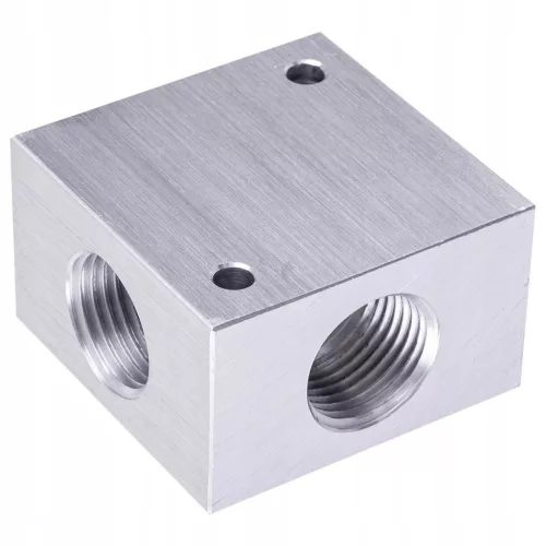 Distribuitor pneumatic aer aluminiu, 4 porturi, filet 1/2"