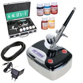 Set Compresor Aerograf HS08-3AC-KA, Duză 0.3mm Modelaj