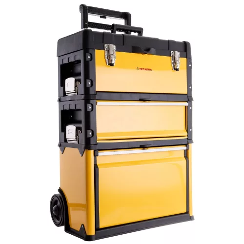 Ladă de Unelte pe Roți, Modulară cu 3 Secțiuni, Oțel și ABS