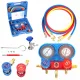 Set Manometre și Încărcare Freon R134a Auto/AC Staționar, Furtun 140cm