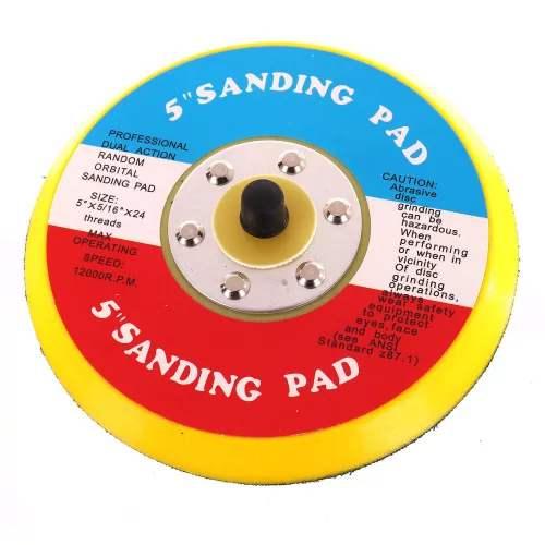 Disc de șlefuit pneumatic 125mm, prindere Velcro, filet 5/16"