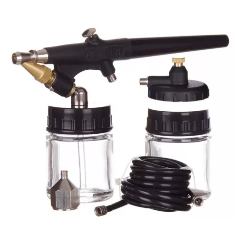 Set Airbrush Modelism cu Compresor AS186, Duza 0.8mm