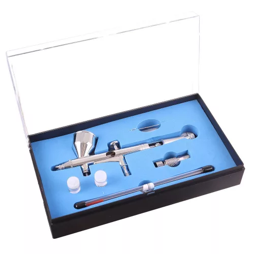 Aerograf de Precizie HS-80KT cu Duze Interșanjabile 0.2-0.5 mm