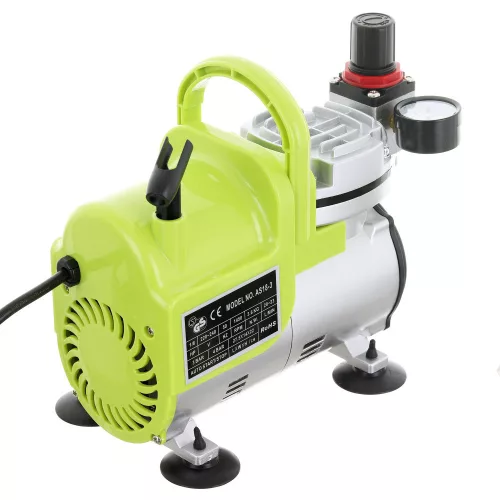 Compresor Aerograf AS18-3 Fără Ulei, 1/6 CP, Duze 0.2-1.0mm