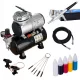 Set Profesional Compresor Aerograf FENGDA AS-186KP cu Rezervor 3L și Aerograf BD-130