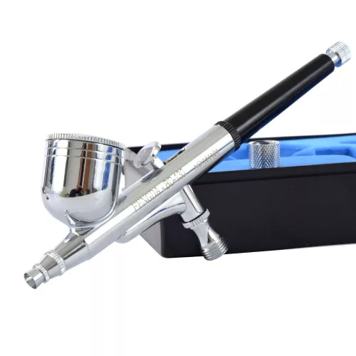 Set Profesional Compresor Aerograf FENGDA AS-186KP cu Rezervor 3L și Aerograf BD-130