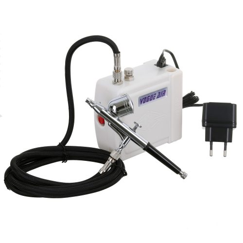 Set Mini Compresor și Aerograf Profesional, Duză 0,2mm, 25 PSI, 230V