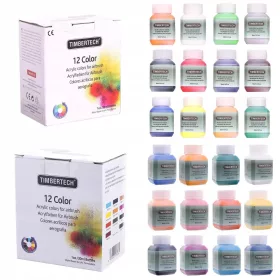   Set Acuarele Acrilice Spray, 24 Culori, 30 ml, Fengda Timbertech