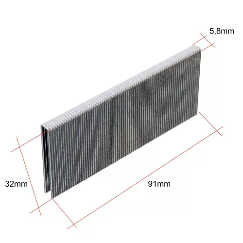 Capse Galvanizate 32mm TYP90 Ga18 pentru Tâmplărie, 2500 buc.