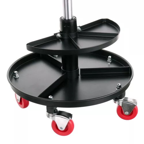 Scaun Atelier Big Red TRH6201J, cu Roți și 2 Compartimente, H max 52 cm