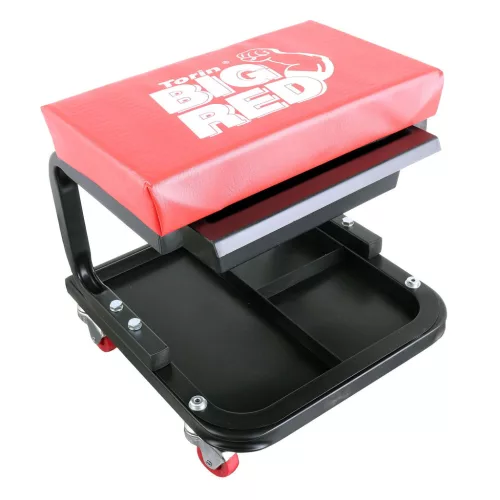 Scaun de Atelier Big Red TR6100C cu Suport Scule, Sertar și Roți