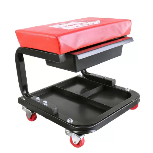 Scaun de Atelier Big Red TR6100C cu Suport Scule, Sertar și Roți