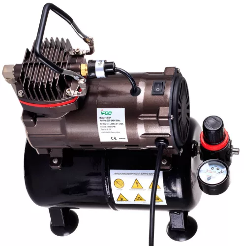 Compresor Aerograf Profesional TC Technic TC-80T, fără ulei, 3 Litri