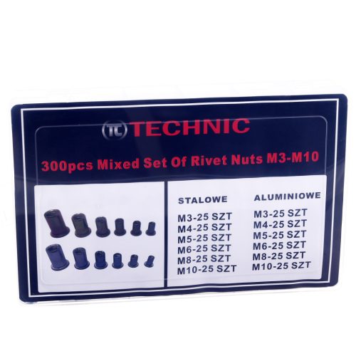 Set Nituri Orb Oțel și Aluminiu M3-M10, 300 Bucăți