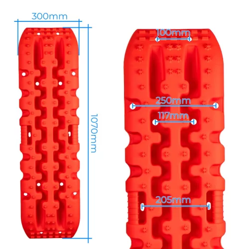 Plăci de Tracțiune 4x4 Off-Road, 10T, Roșii, Set 2 bucăți