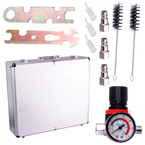 Set Pistoale de Vopsit HVLP SICOPRO AL827-2000P, 3 Pistoale, Valiză Aluminiu