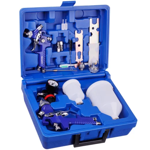 Set Pistoale Vopsit Sicopro HVLP, 2 Pistoale, Duze 0.8, 1.4, 1.7 mm
