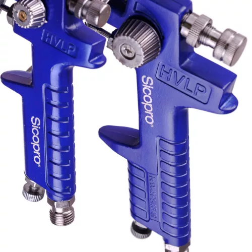 Set Pistoale Vopsit Sicopro HVLP, 2 Pistoale, Duze 0.8, 1.4, 1.7 mm