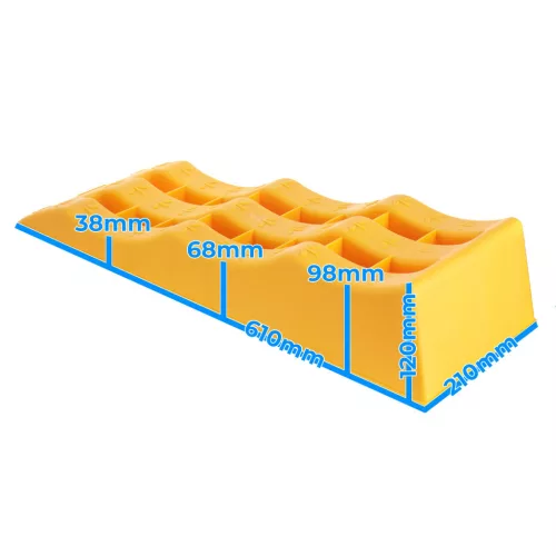 Set Rampă Nivelare Camping TC Technic 2 Bucăți, 5000 kg, 3 Niveluri