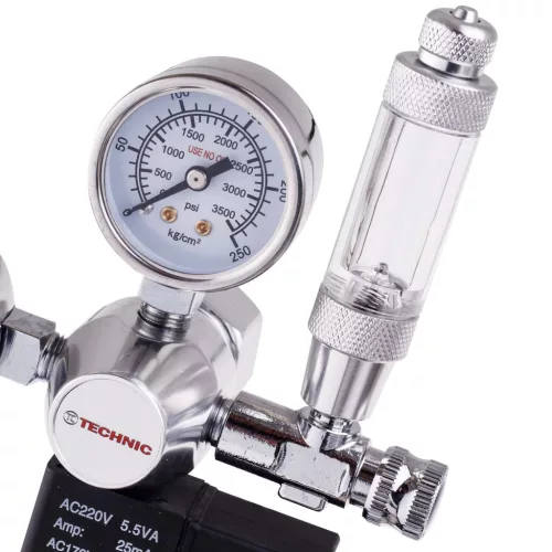Regulator CO2 Acvariu cu Supapă Magnetică și Contor Bule 230V