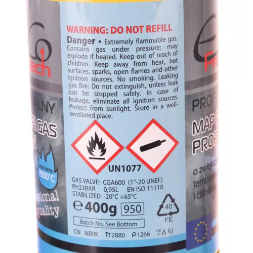 Gaz MAPP Pro ElicoProfitech 400g, 1 inch