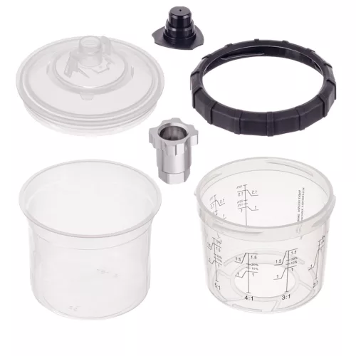 Set 50 Cupe Amestecare Vopsea 200 ml, cu Filtru 125 Micron și Adaptor