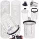 Set Pahare Amestec Vopsea 800ml cu Filtru 125μm și Adaptor, 50 buc