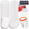 Set 50 Pahare Amestec Vopsea de Unică Folosință, 650 ml cu Filtre 125 μm