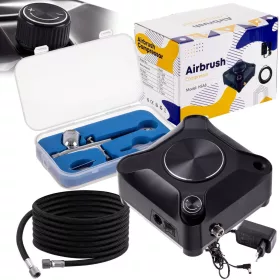 Compresor și Aerograf Profesional 0.3mm cu Acțiune Dublă