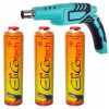 Arzător lipit propan-butan 1400W, aprindere piezo + 3 cartușe gaz