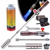 Arzător pe Gaz Demontabil cu Mâner din Lemn, Husă + Cartuș 220g și Adaptor 7/16"