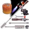 Set arzător cu gaz detașabil, mâner din lemn, cu cartuș EliCo 300g