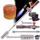 Set arzător cu gaz detașabil, mâner din lemn, cu cartuș EliCo 300g