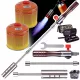 Set Arzător pe Gaz Demontabil cu Mâner din Lemn, Husă + 2 Cartușe Gaz EliCo 500g