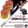 Set Arzător Gaz Demontabil cu Mâner Lemn și 3 Cartușe EliCo 500g