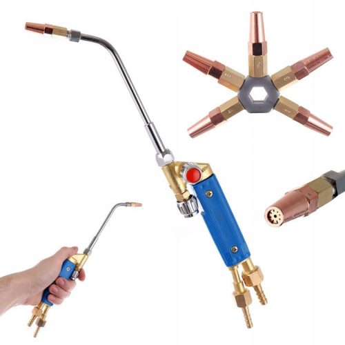 Set Pistolet de Lipit cu Gaz, Furtun 5m, Reductoare și Duze