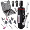 Set Polizor Pneumatic Drept cu Accesorii, 6/3 mm