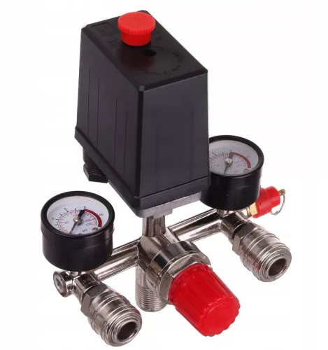 Presostat Compresor 230V cu Reductor și 2 Cuple Rapide