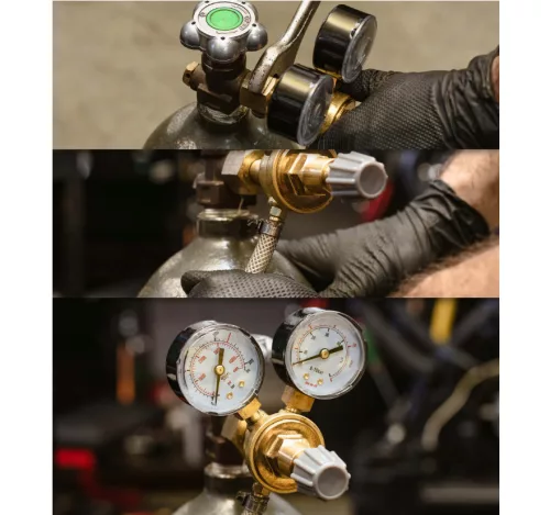 Reductor CO2 și Argon cu 2 Manometre și Conector FI 6,3mm