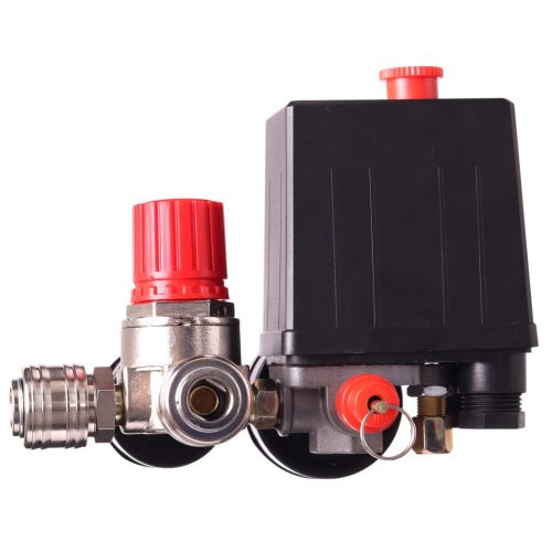 Comutator presiune compresor, manometru dublu, conector rapid, 230V