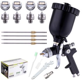   Pistol de Pulverizare Vopsea HVLP, 4 Duze (1.4-2.5 mm), 600 ml
