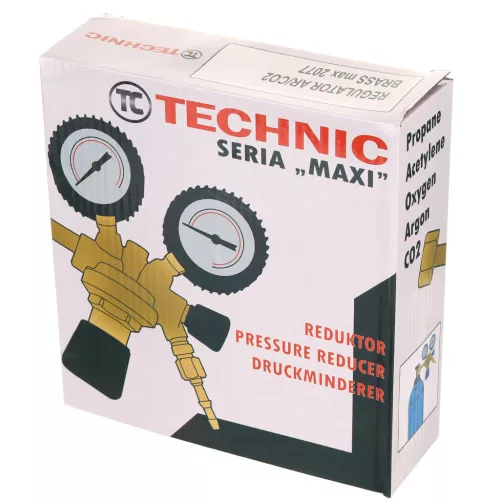 Regulator de Presiune Argon/CO2 Technic 28580, G1/4, Sudură TIG/MIG/MAG
