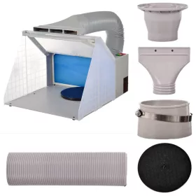   Mini Cabina Vopsire Portabila cu LED si Ventilator, 4 m³/min
