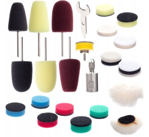 Set Polizare și Detaliere Auto, 24 Piese, pentru Zone Dificile