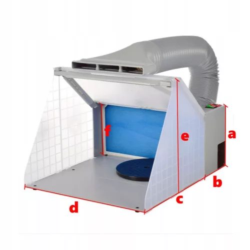 Mini Cabina Vopsire Portabila cu LED si Ventilator, 4 m³/min
