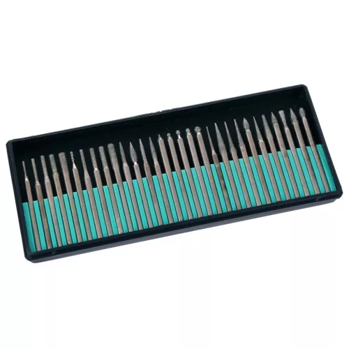 Set Burghie Diamantate 30 Bucăți, Tijă 3 mm