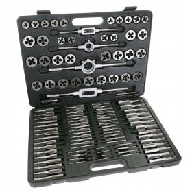   Kit Filetare Metrică 110 Piese, Oțel de Înaltă Rezistență M2-M18
