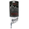 Set chei inelare cu cliquet articulate, 7 piese, 8-19 mm, Cr-V